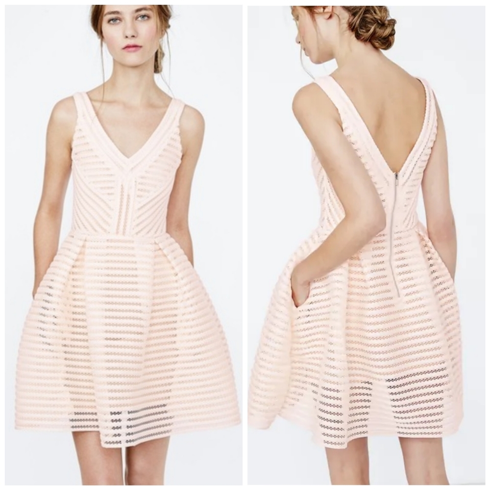 NWT Maje Rayure Mesh Striped Jersey Mini Dress Sm